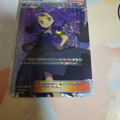Single Acerola Holotrainer holo type trainer card with Acerola model design
