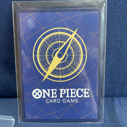One Piece Trading Card Game Joraku Mihawk card ST03-005 C showing front design with white speck
