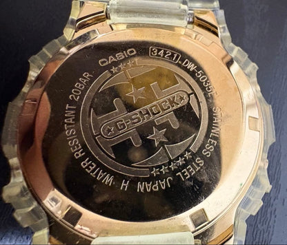 Casio G-Shock DW-5600 Limited Gold Skeleton Collaboration Watch
