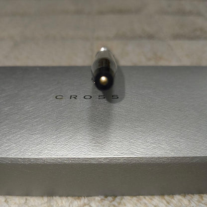 Cross silver chrome ballpoint pen metal finish approximately 13.5 cm long with gift box