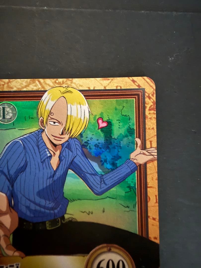 One Piece Hyper Battle Carddass Sanji Escort Japanese trading card stored in a protective loader