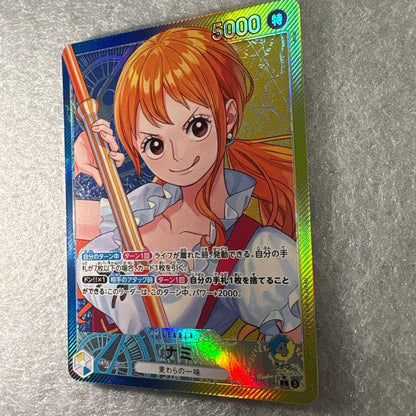 One Piece Napolitan Luffy OP05 SR Japanese Parallel card from the Leader series featuring Straw Hat Pirates