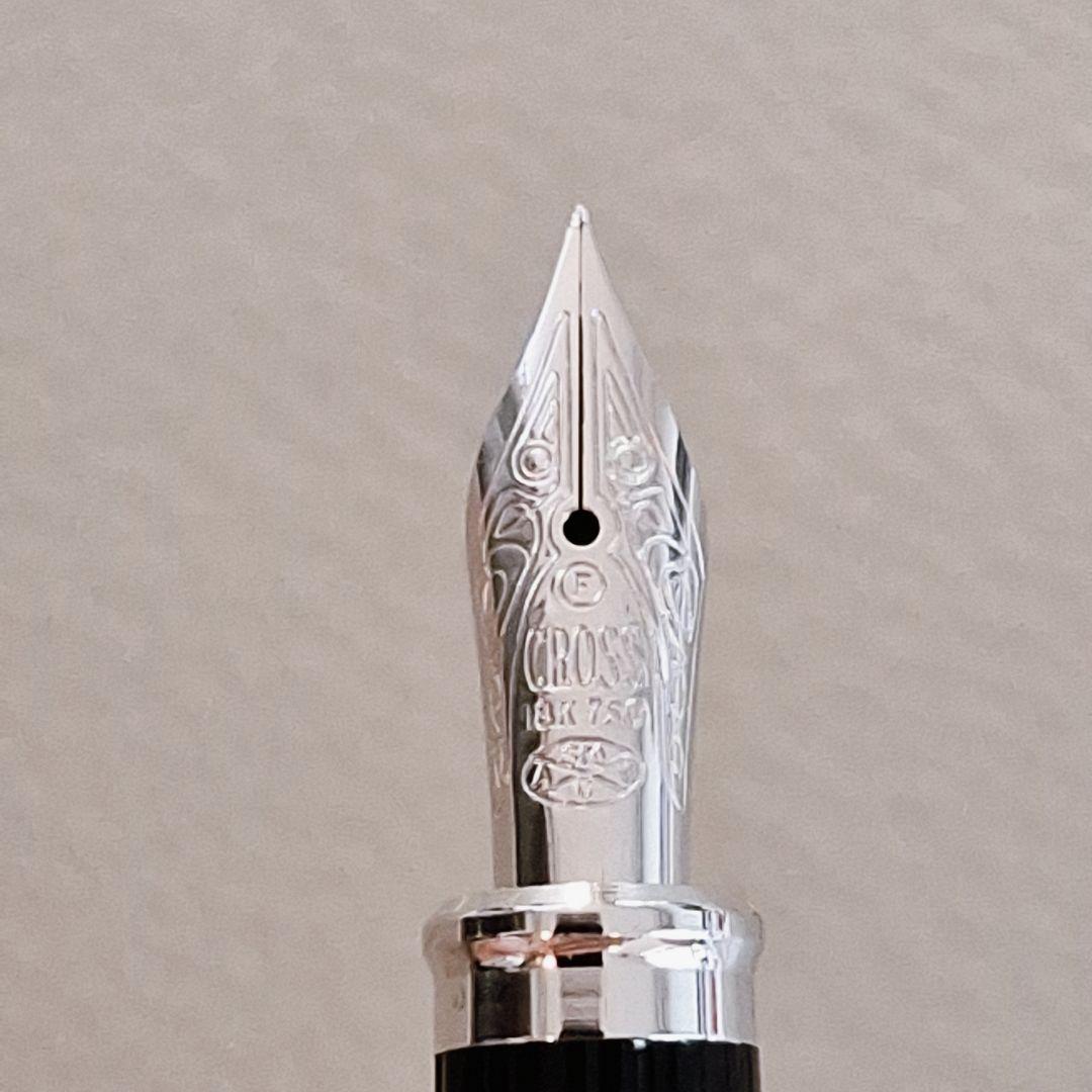 Cross Century II sterling silver fountain pen with 18K gold nib and ballpoint pen twist mechanism set