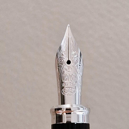 Cross Century II sterling silver fountain pen with 18K gold nib and ballpoint pen twist mechanism set