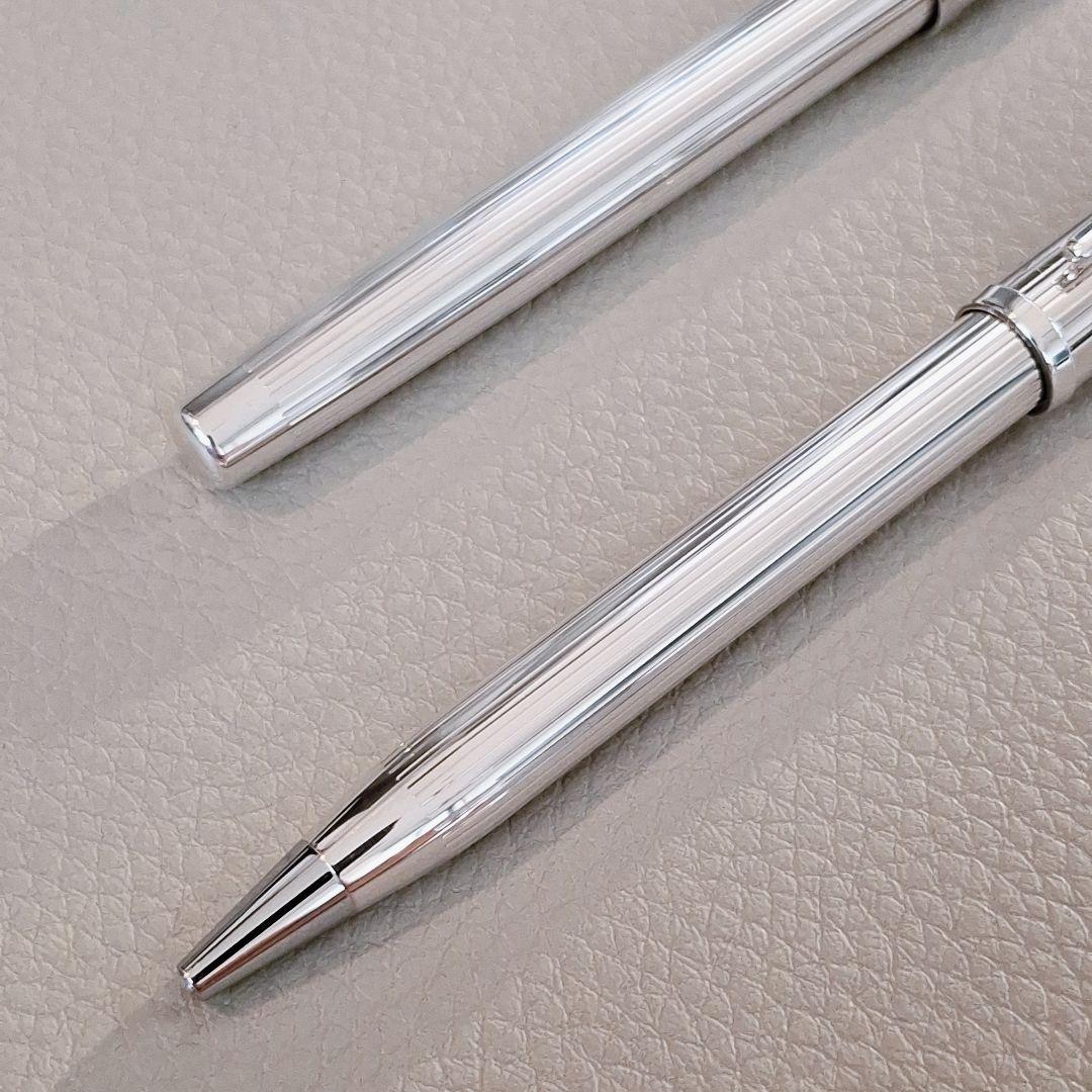 Cross Century II sterling silver fountain pen with 18K gold nib and ballpoint pen twist mechanism set