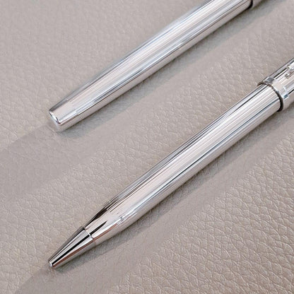 Cross Century II sterling silver fountain pen with 18K gold nib and ballpoint pen twist mechanism set