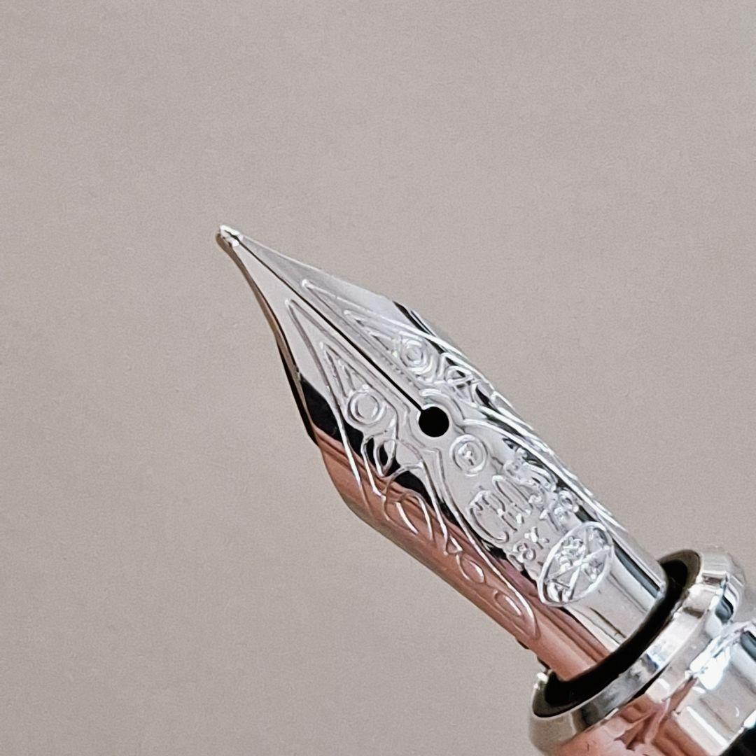 Cross Century II sterling silver fountain pen with 18K gold nib and ballpoint pen twist mechanism set