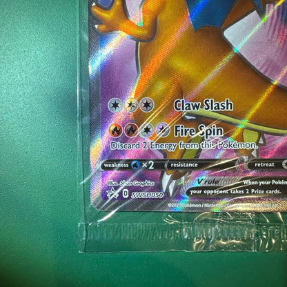Unopened Charizard V promo trading card SWSH050 from the SWSH series, Japan import