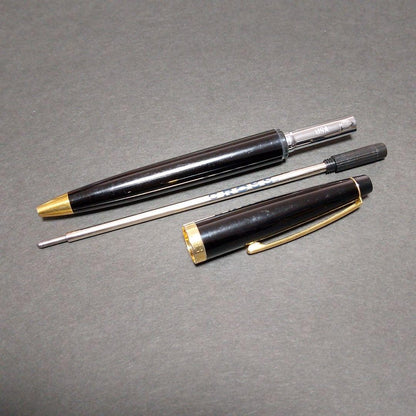 Cross Pen Twist Style Black and Gold Refillable Body Only Japan Import