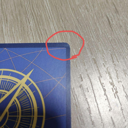 One Piece Yamato secret rare trading card OP01-121 with slight crease and white stain on back