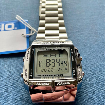 Casio Digital Watch 13-Language Support Stainless Data Bank — Japan Import