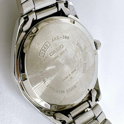Casio Agent ARG-300 Men's Chronograph Watch in Silver with Stainless Steel Band — Japan Import