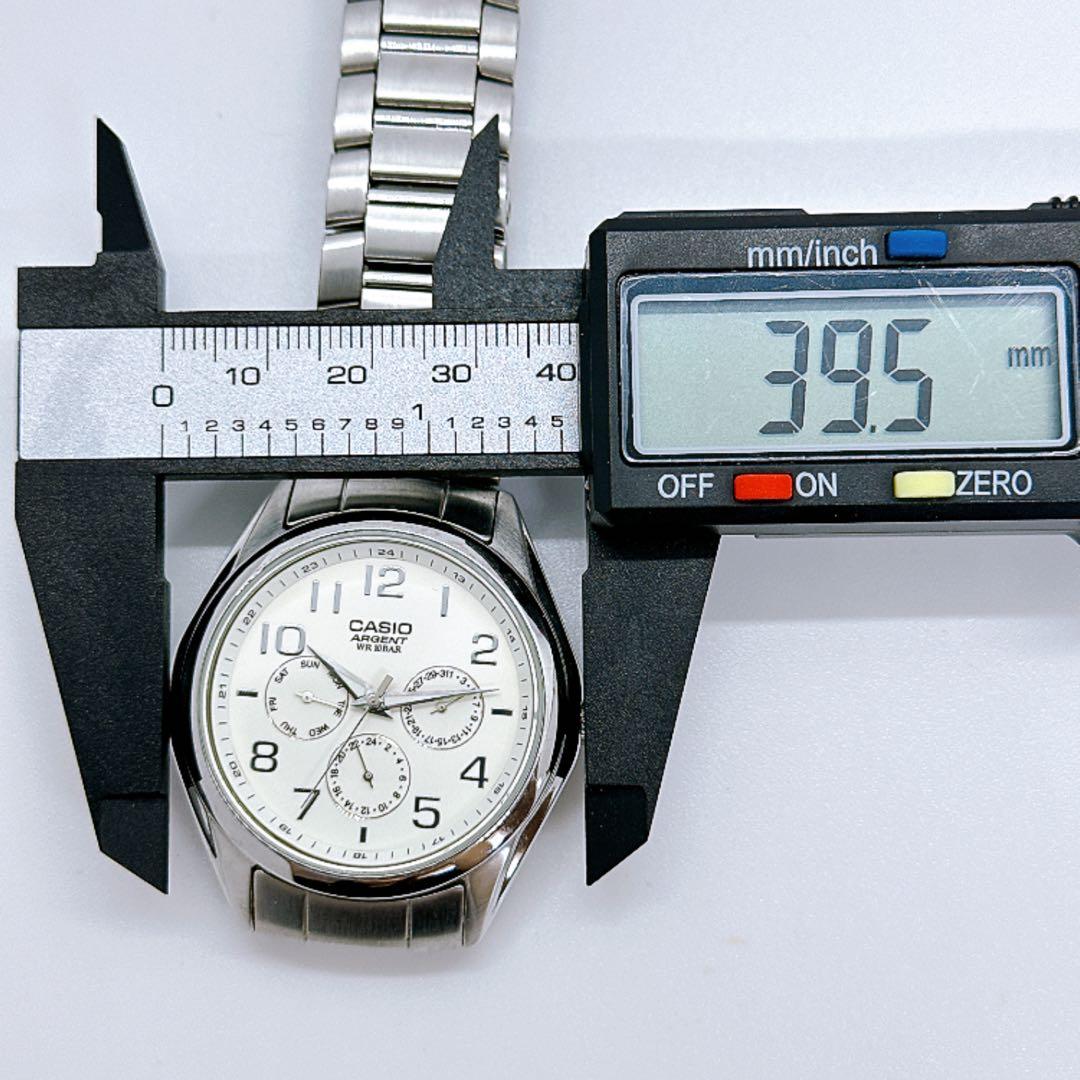 Casio Agent ARG-300 Men's Chronograph Watch in Silver with Stainless Steel Band — Japan Import
