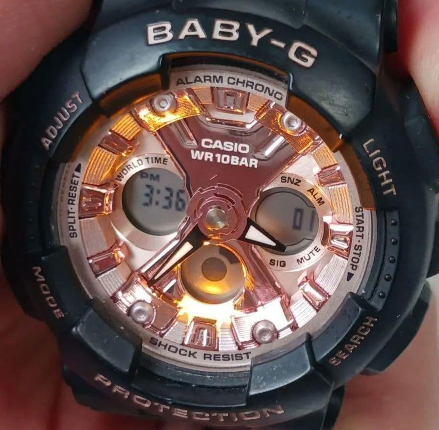 Casio Baby-G Ladies Watch Model BA-130-1A4JF with Pink Dial — Japan Import