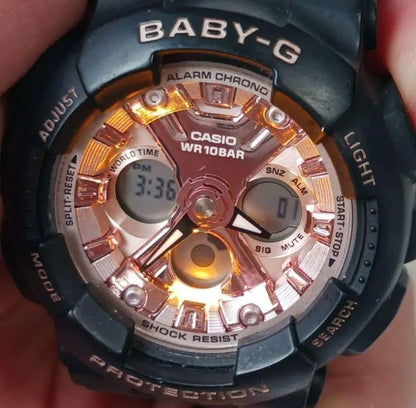 Casio Baby-G Ladies Watch Model BA-130-1A4JF with Pink Dial — Japan Import