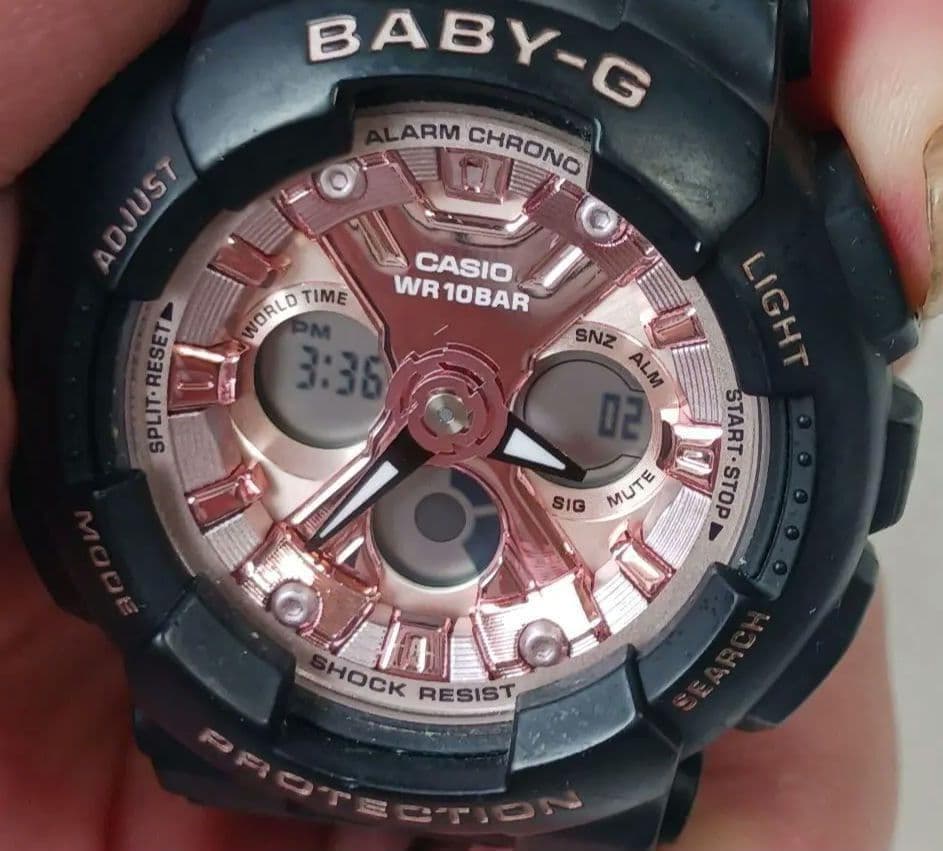 Casio Baby-G Ladies Watch Model BA-130-1A4JF with Pink Dial — Japan Import