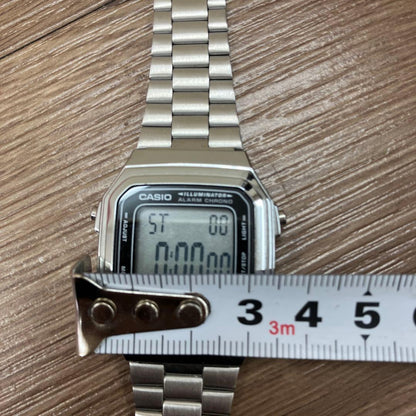Casio A178W Digital Watch Silver Vintage Retro Display 10-Year Battery — Japan Import