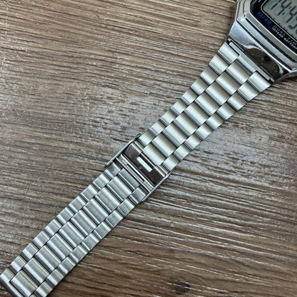 Casio A178W Digital Watch Silver Vintage Retro Display 10-Year Battery — Japan Import