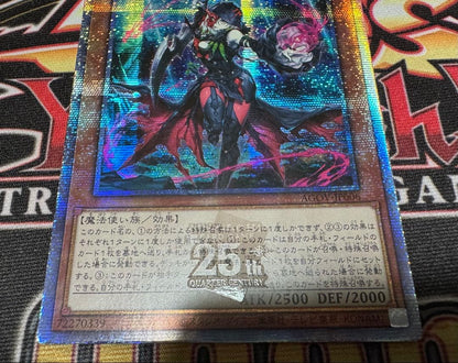 Yu-Gi-Oh Black Magician Diabel Star Quo Quick 25th Asia trading card AGOV-JP006 Japan import with visible imperfections