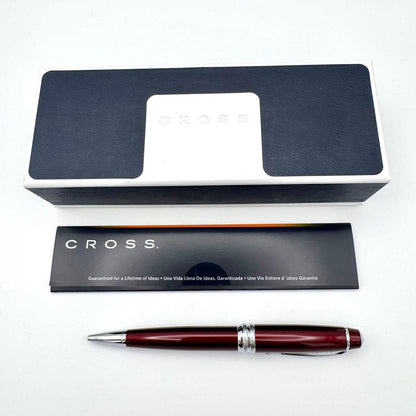 Cross Bailey Ballpoint Pen Burgundy Red Boxed High-End Gift