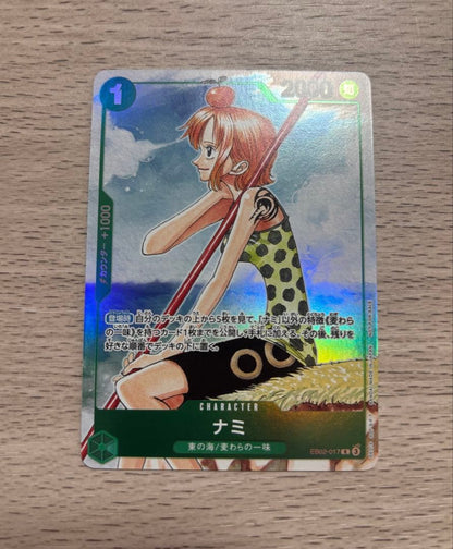 One Piece Nami EB02-017 game card with 3rd Anniversary Guide from Japan import in excellent condition