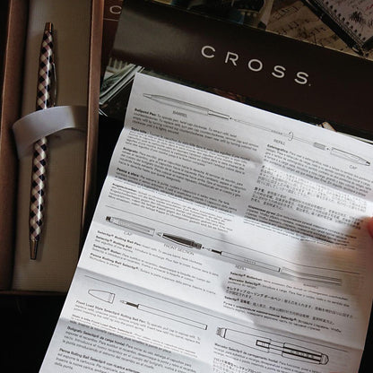 Cross Ballpoint Pen with Check Pattern and Box Set