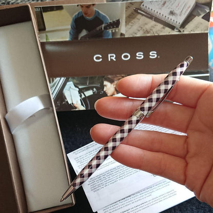Cross Ballpoint Pen with Check Pattern and Box Set