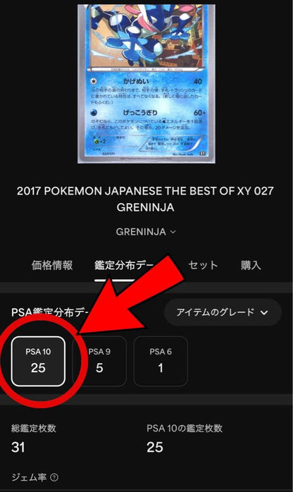 Saito Naoki Gekkooga 027/171 XY card graded PSA10, single-owner Japan import