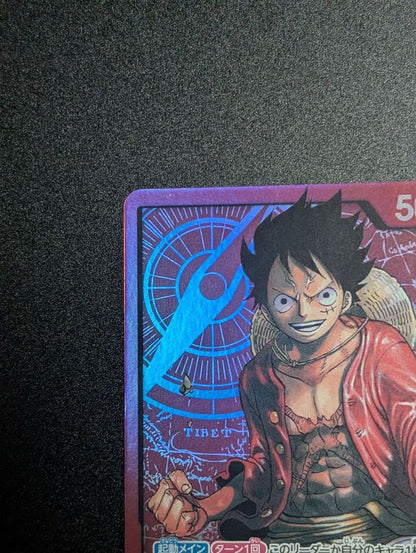 Bandai One Piece Monkey D. Luffy L ST01-001 single trading card from Japanese ST-01 set in protective sleeve