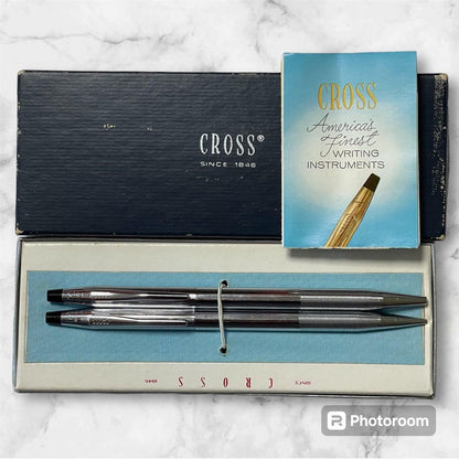 Sony Silver Mechanical and Ballpoint Pen Set with Box — Japan Import