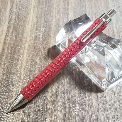 Katsumi Leather Mechanical Pencil 0.5mm Hand Sewn Cordovan Red – Japan Import
