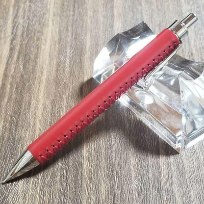 Katsumi Leather Mechanical Pencil 0.5mm Hand Sewn Cordovan Red – Japan Import