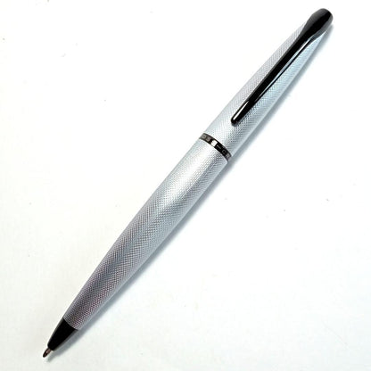 Cross ATX Model 882-43 Ballpoint Pen with Brushed Chrome Finish and Diamond Pattern