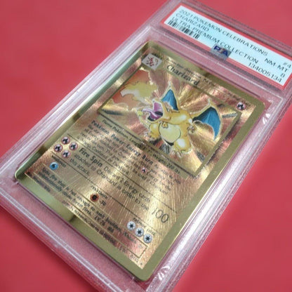 Lizardon Metal Card 25th Anniversary graded PSA8 from Ultra Premium Collection