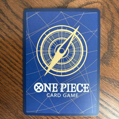 One Piece OP05 SR Japanese trading card featuring Sabo character, stored in protective sleeve