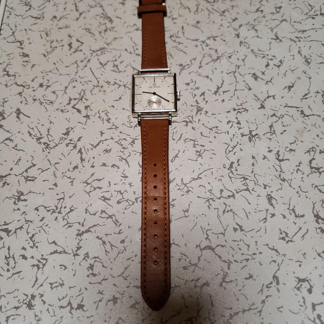 Casio Carl Edmond Quartz Watch Unisex Silver Dial Square Leather Band Japan Import