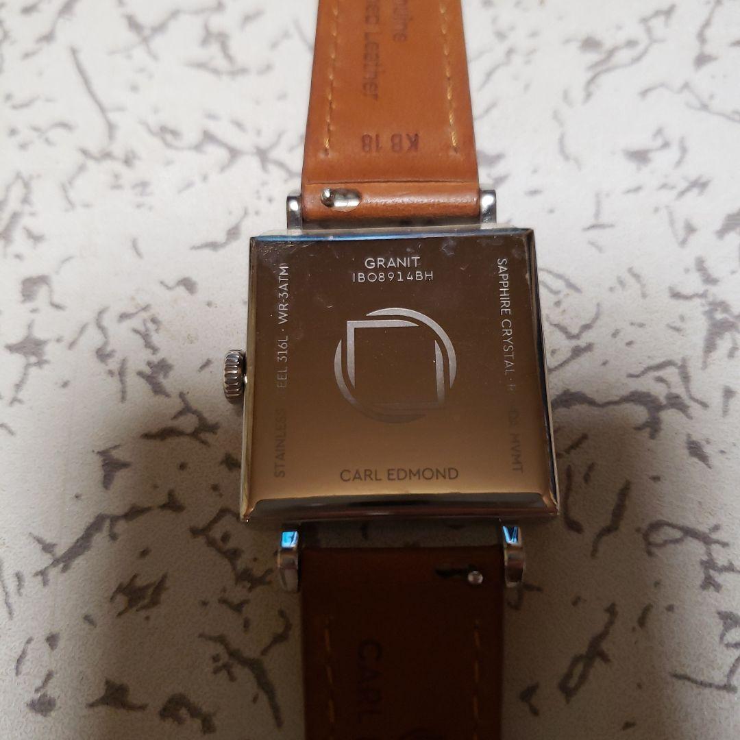 Casio Carl Edmond Quartz Watch Unisex Silver Dial Square Leather Band Japan Import