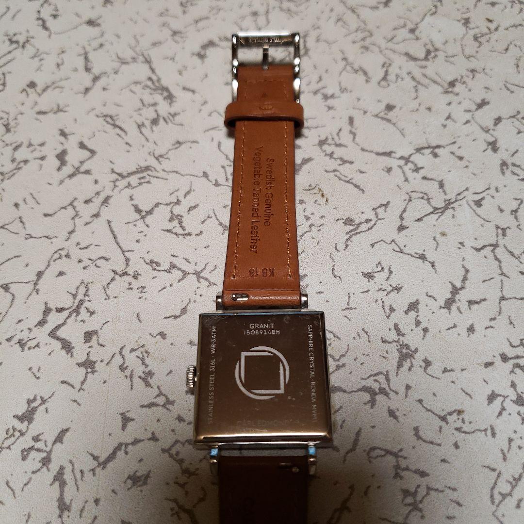 Casio Carl Edmond Quartz Watch Unisex Silver Dial Square Leather Band Japan Import