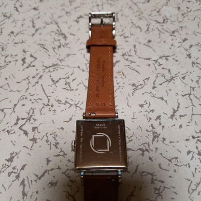 Casio Carl Edmond Quartz Watch Unisex Silver Dial Square Leather Band Japan Import