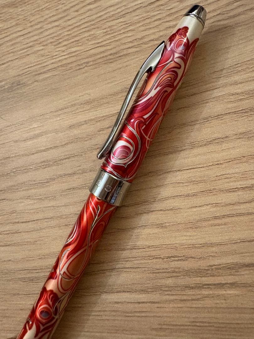 Cross Masked Royal Red Pen AT0082WG-58 Twist-Style Black Ink