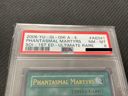 Yugioh Demonic Martyr of the Abyss Relief PSA 8 graded card, authentic Japanese edition