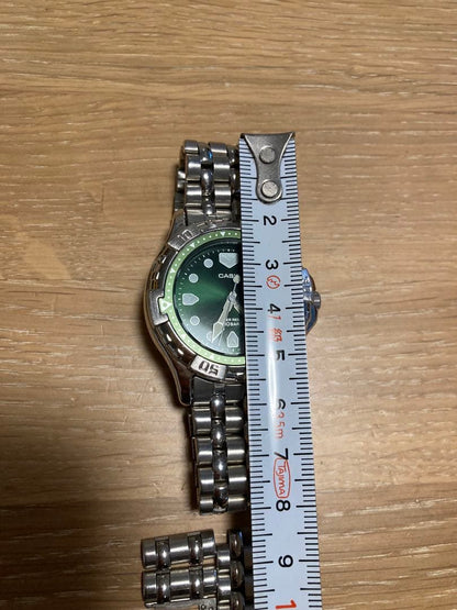 Casio Green Dial Quartz Watch with 100m Water Resistance