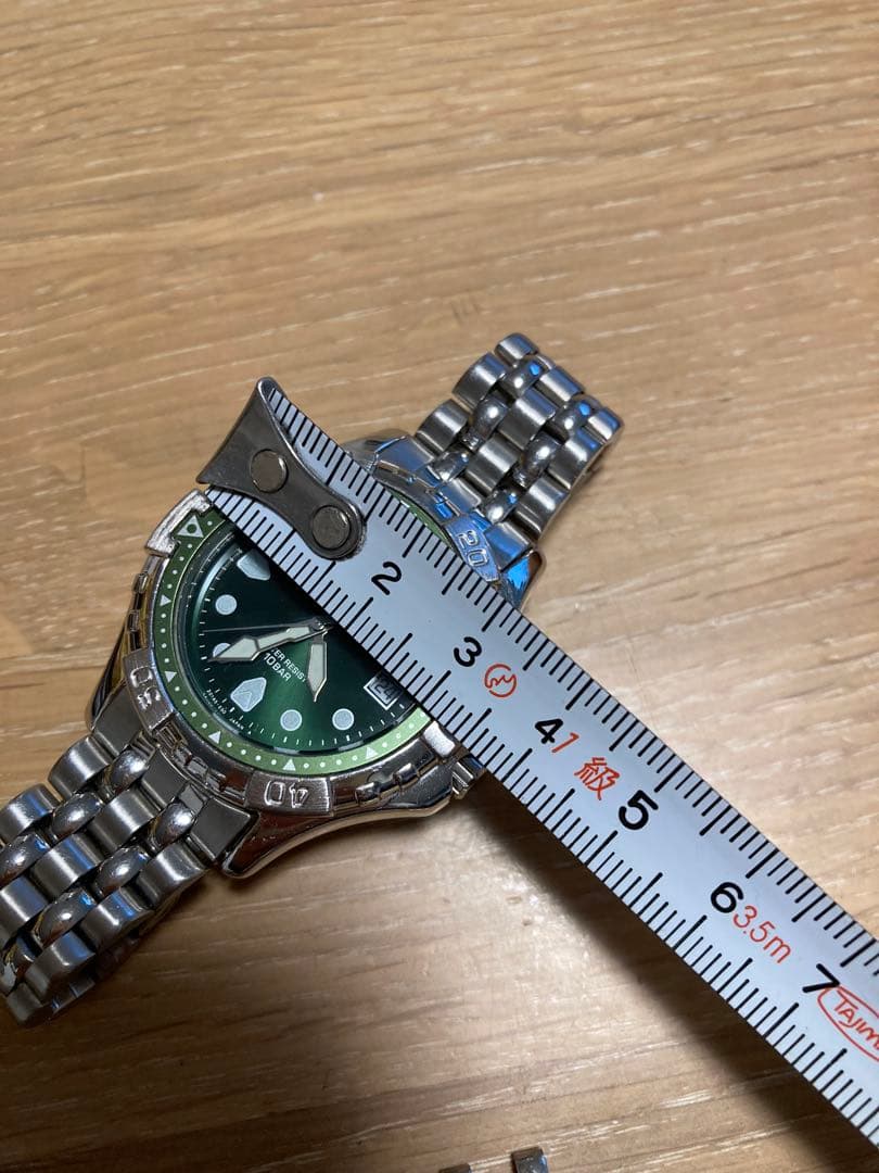 Casio Green Dial Quartz Watch with 100m Water Resistance