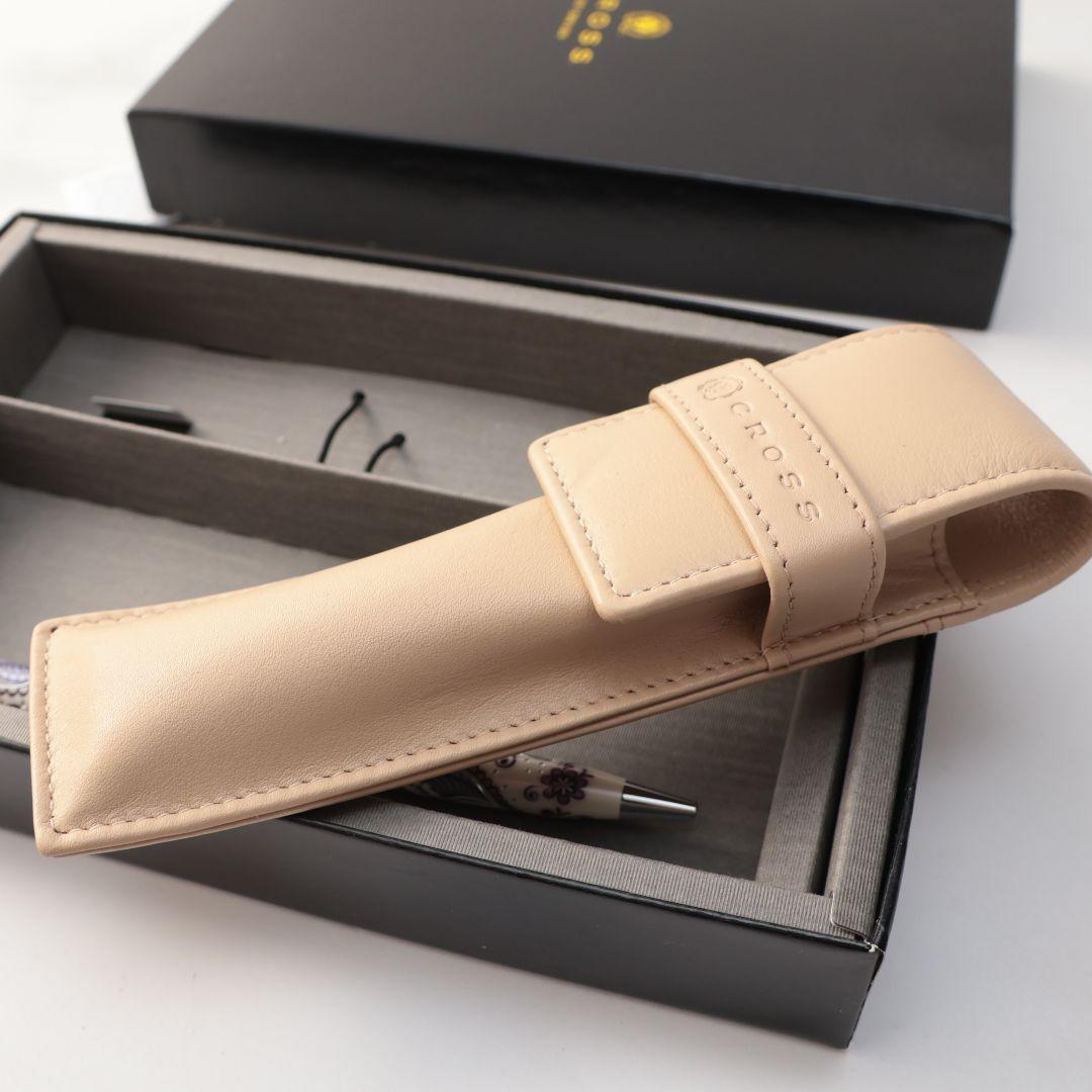 Cross Flower Pattern Ballpoint Pen Leather Case by CROSS — Japan Import