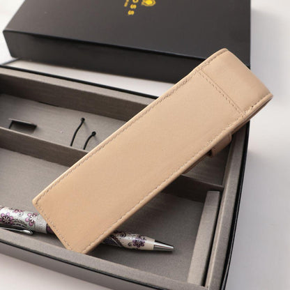Cross Flower Pattern Ballpoint Pen Leather Case by CROSS — Japan Import