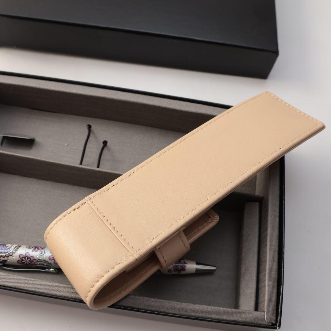 Cross Flower Pattern Ballpoint Pen Leather Case by CROSS — Japan Import