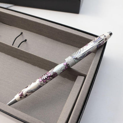 Cross Flower Pattern Ballpoint Pen Leather Case by CROSS — Japan Import