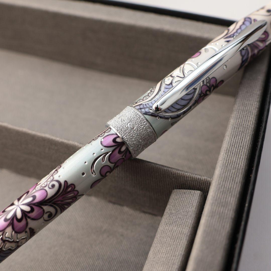 Cross Flower Pattern Ballpoint Pen Leather Case by CROSS — Japan Import