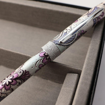 Cross Flower Pattern Ballpoint Pen Leather Case by CROSS — Japan Import