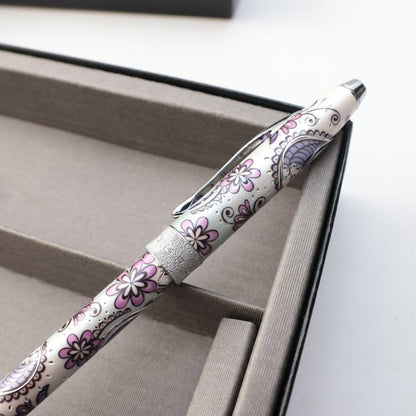 Cross Flower Pattern Ballpoint Pen Leather Case by CROSS — Japan Import